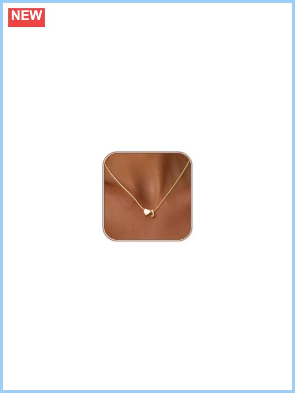 14k Gold Plated Heart Initial Necklace for Women Trendy Non Tarnish Letter